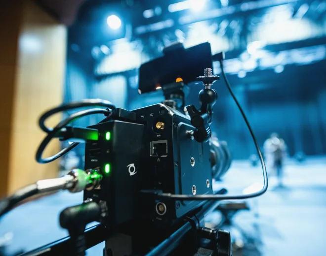 Overhead rig during a lighting plot review